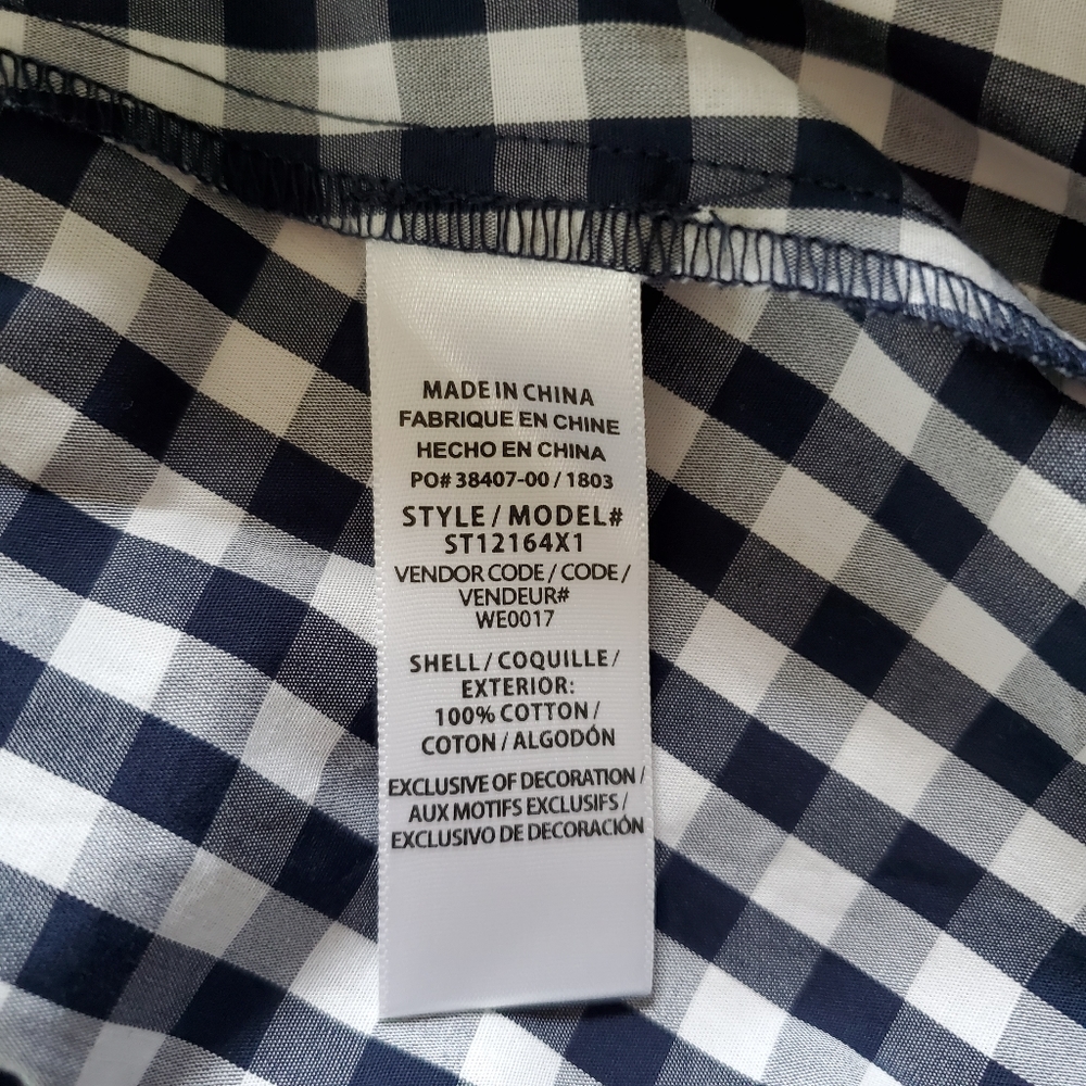 New Splendid Gingham Blouson Sleeve Top Blouse NWT Size XS - Picture 10 of 11